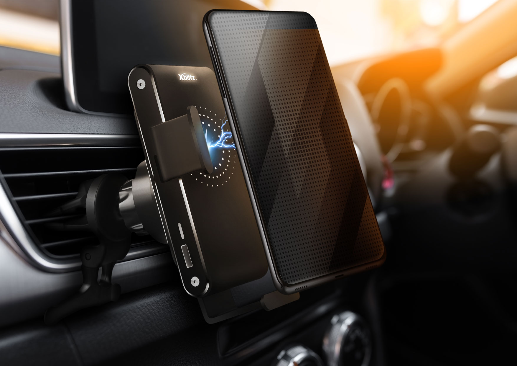 xblitz_gx3 držák na mobil do auta s bezdrátovým nabíjením evtech_cz